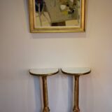 Pair of brackets half moon