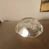 Cendrier en cristal taillé  à facettes vintage 70's