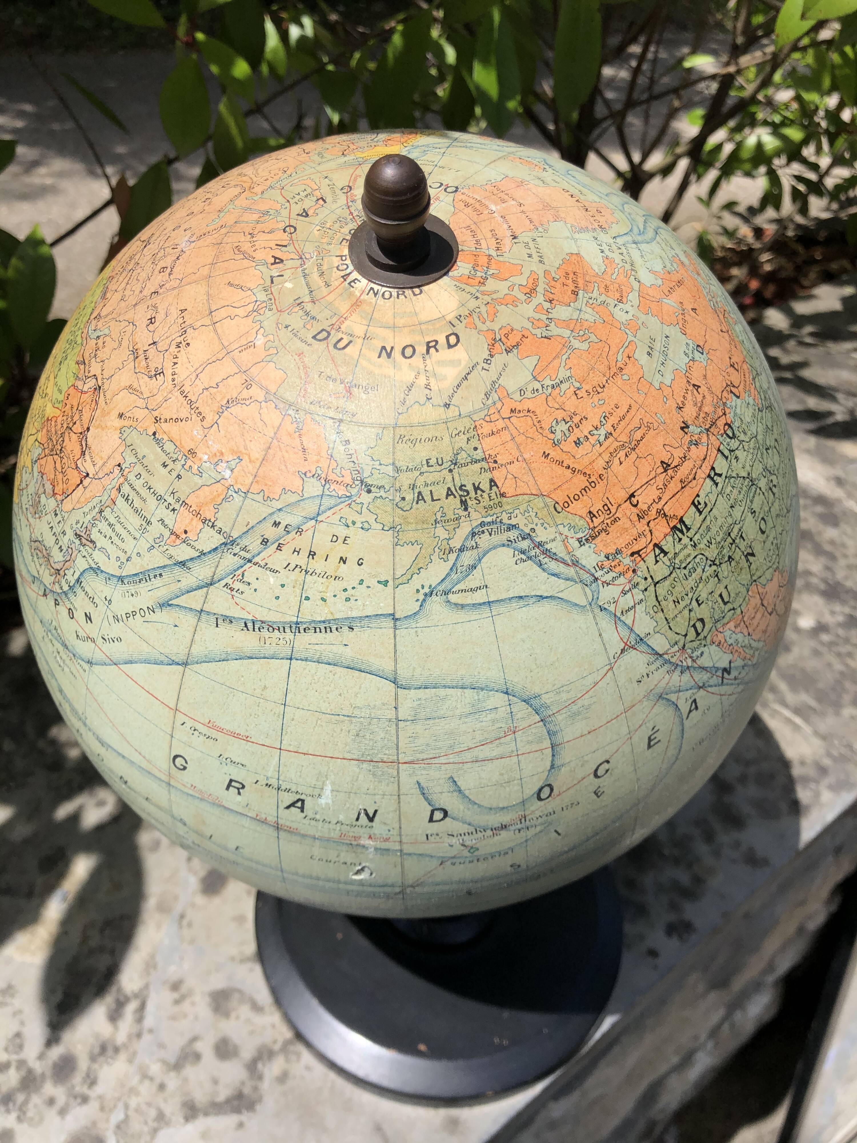 World map world globe nineteenth