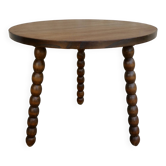 Tripod gueridon with turned wooden legs