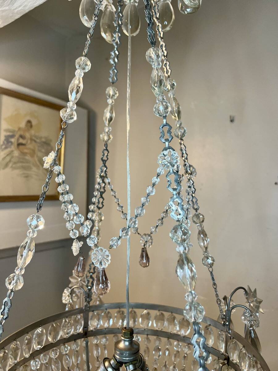 Louis XVI basket chandelier