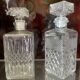 Paire de carafes à whisky vintage