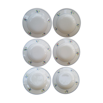 Lot de 6 assiettes Gien modèle Nice