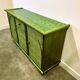 Green Vintage Rattan Sideboard By Maugrion, France, 1980s