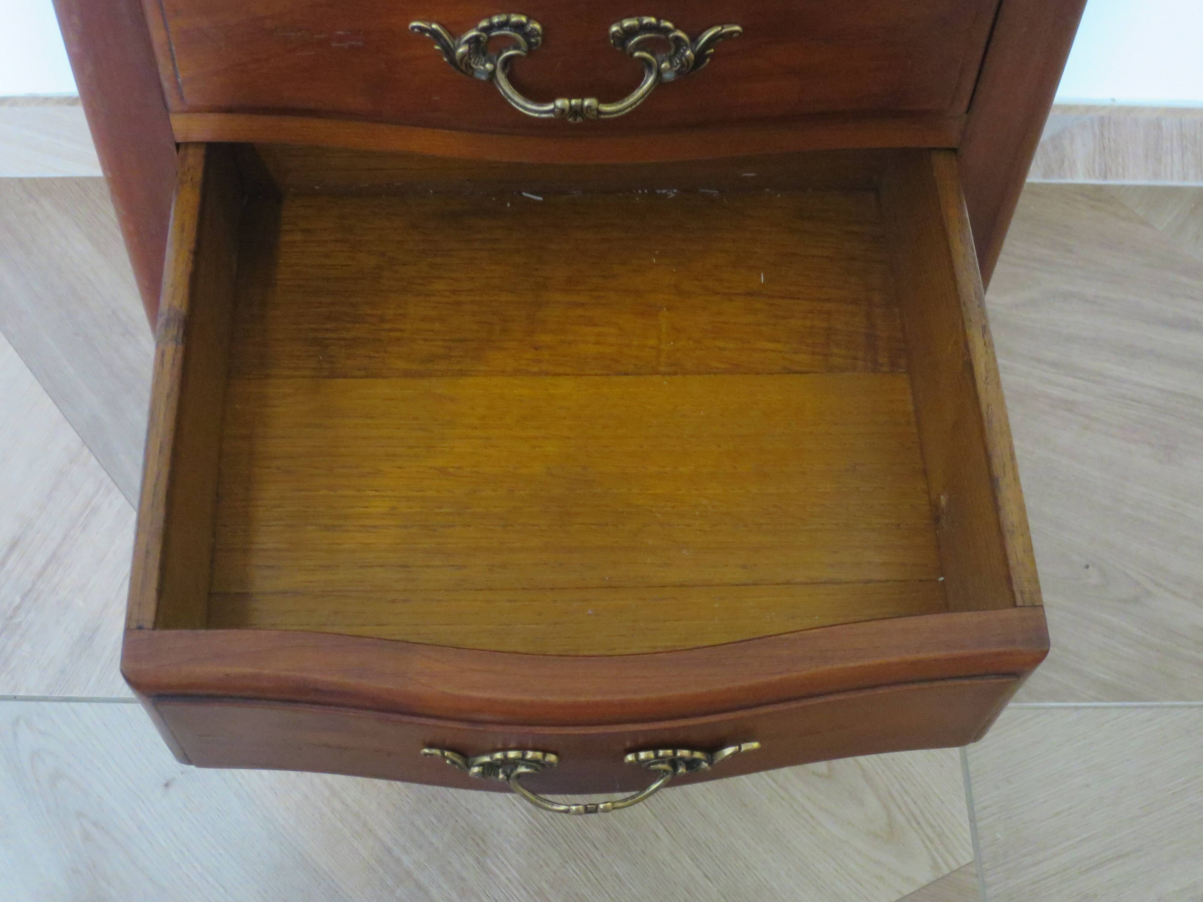 Small weekly organizer - small chest of drawers - 5 drawers - Louis XV style - cherry color