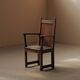 Peasant armchair in solid oak, France, 19th century
