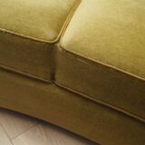 Green velour sofa, Danish design, 1960s, production: Denmark