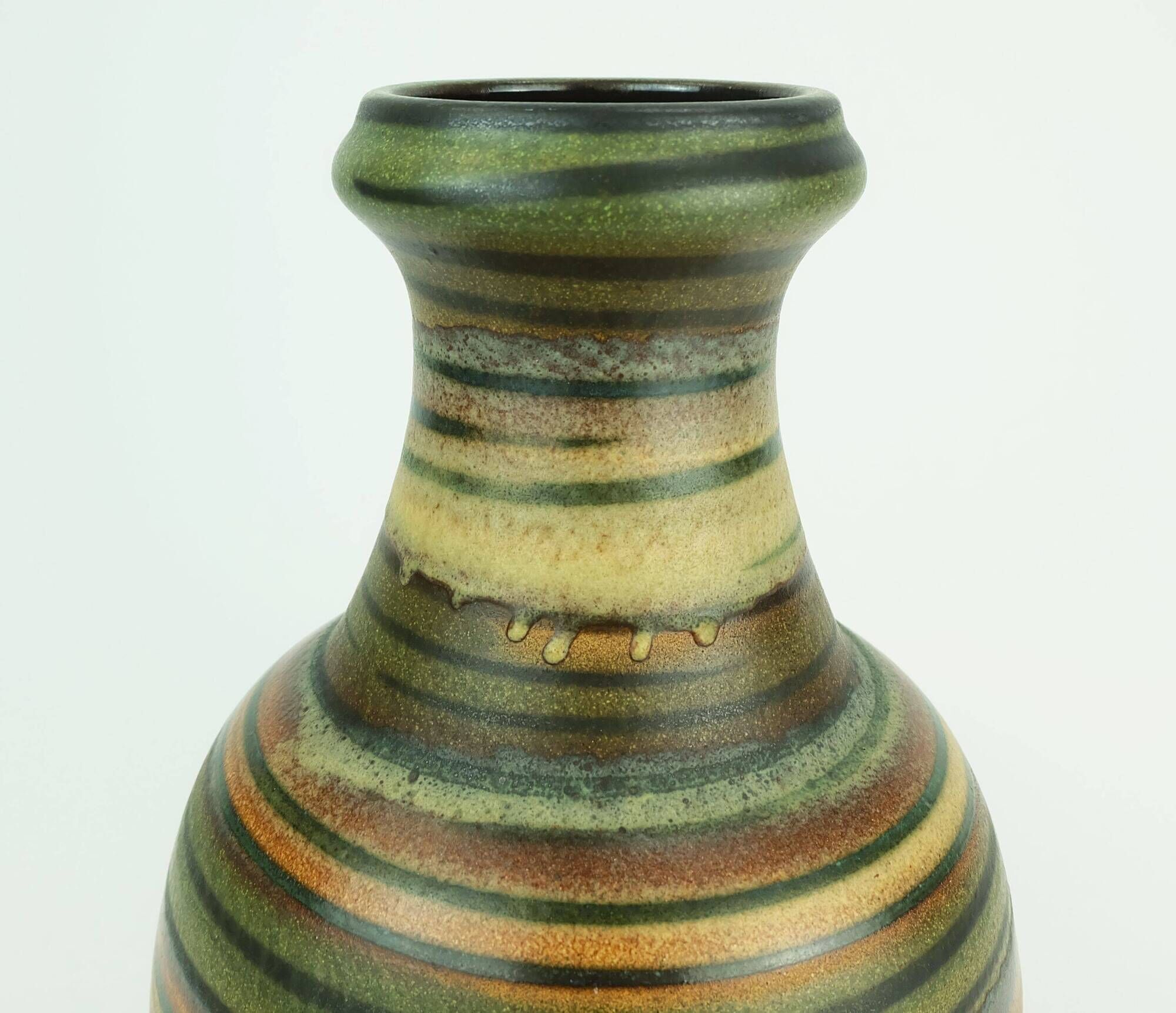 Dumler & breiden mid century ceramic vase model no. 476/32 stripe dekor 1960s