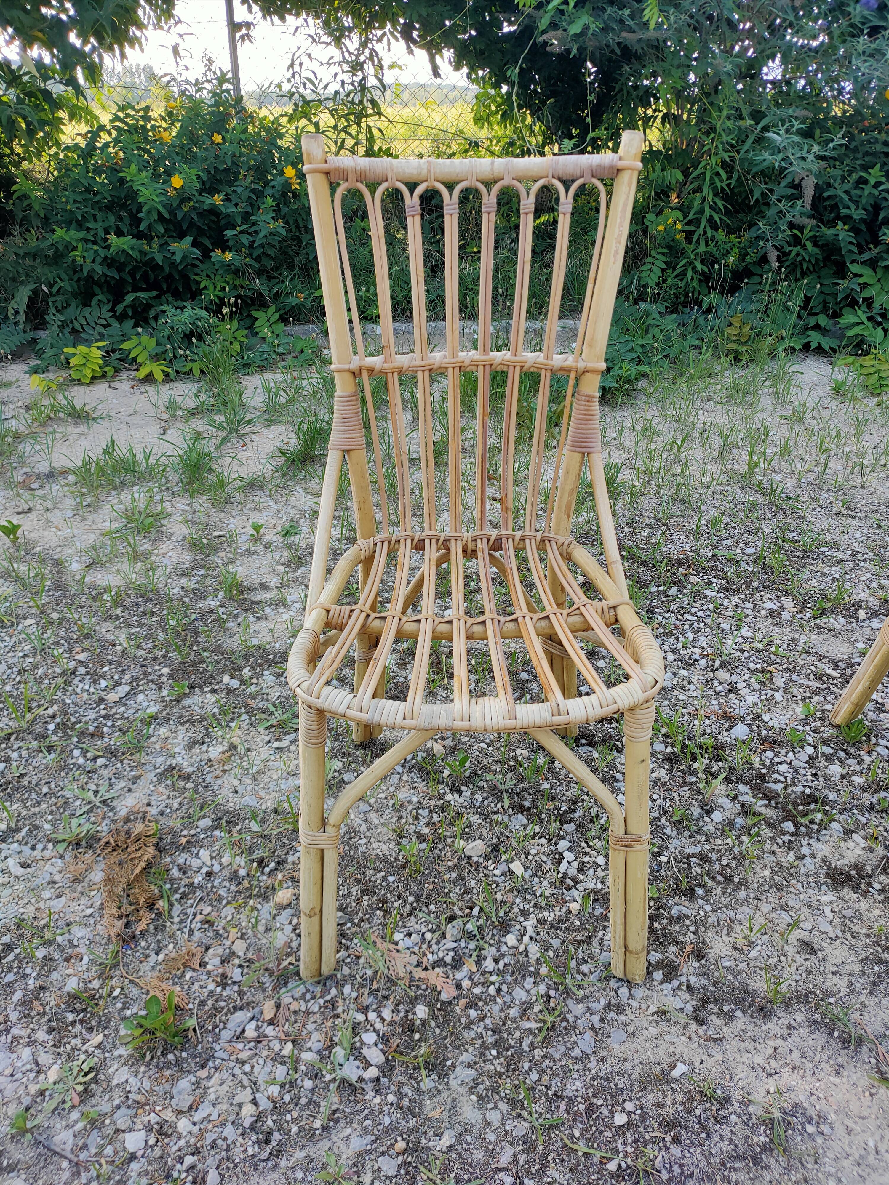 4 rattan chairs