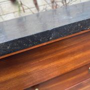Empire chest of drawers in mahogany and black marble, 19th century