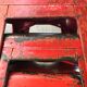Tolix red metal industrial tab