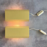 Set of 2 danish wall reading lamps, 1960s