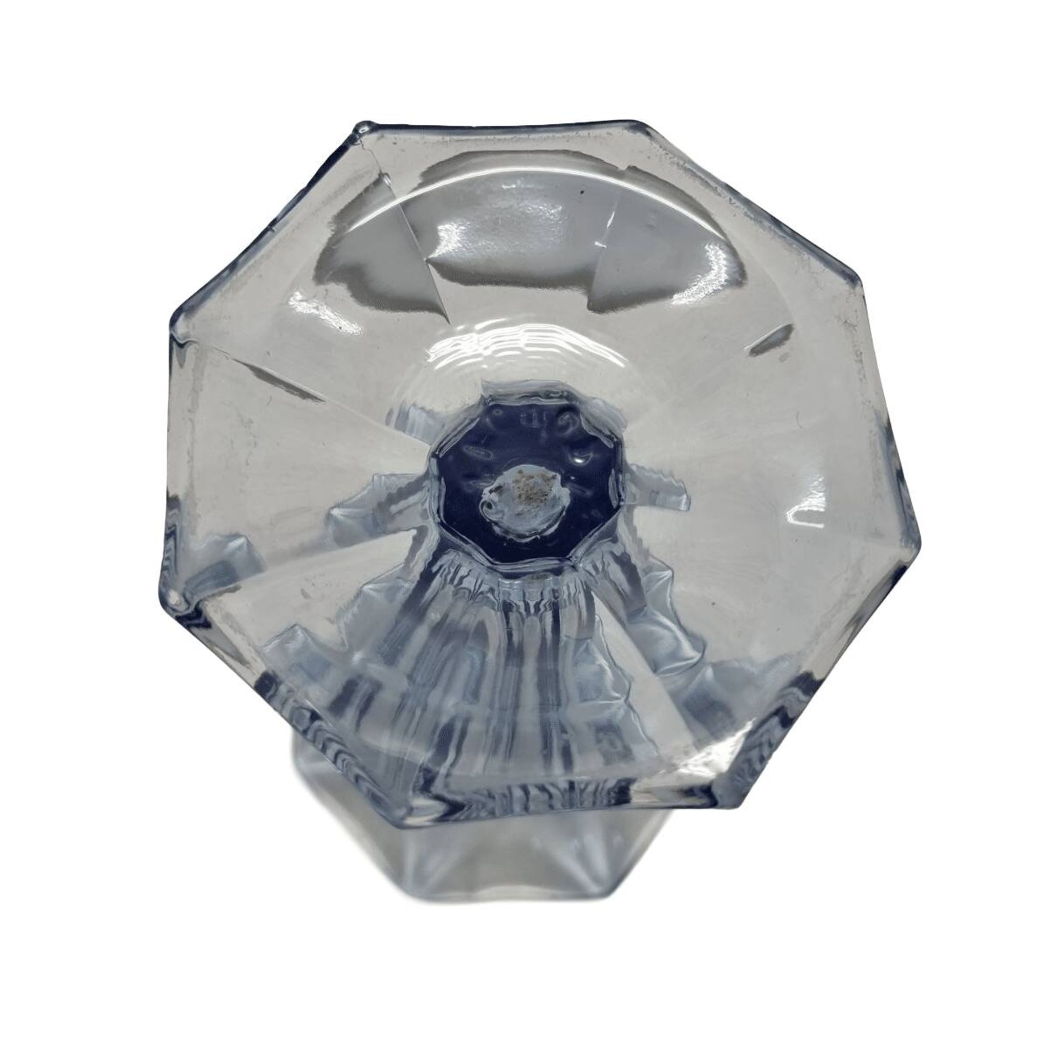 Vase Art Déco en forme de tulipe bleue