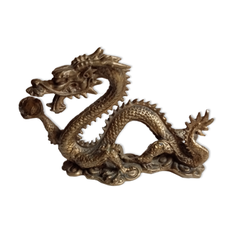 Chinese nineteenth Chinese bronze dragon statuette length 15 cm