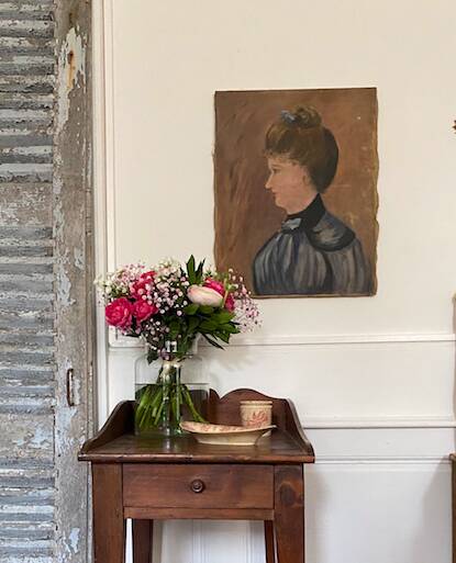 Portrait de femme sur toile