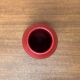 Red Italian ceramic vase from the mid-century by Bitossi, 1960s.