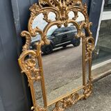 Miroir Doré à parcloses  de Style Régence Louis XV