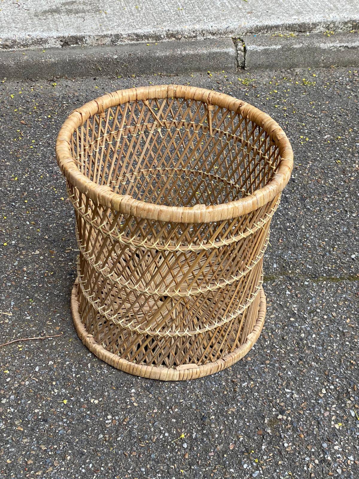 Woven bamboo basket
