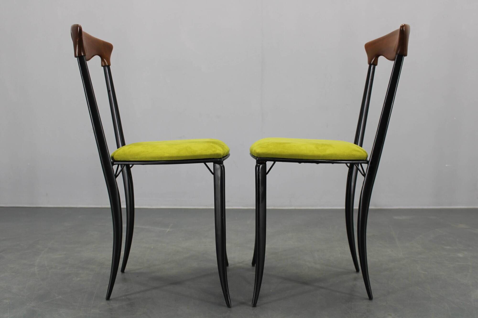 1970s set of eight Charme dining chairs by Fasem, Italy