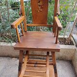 Vintage wooden baby high chair