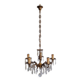 Bronze chandelier with crystal tassels
