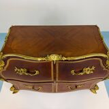 G. Durand Louis XV Bombe Commode, Marquetry, Gilt Bronze, 1880, Paris, France