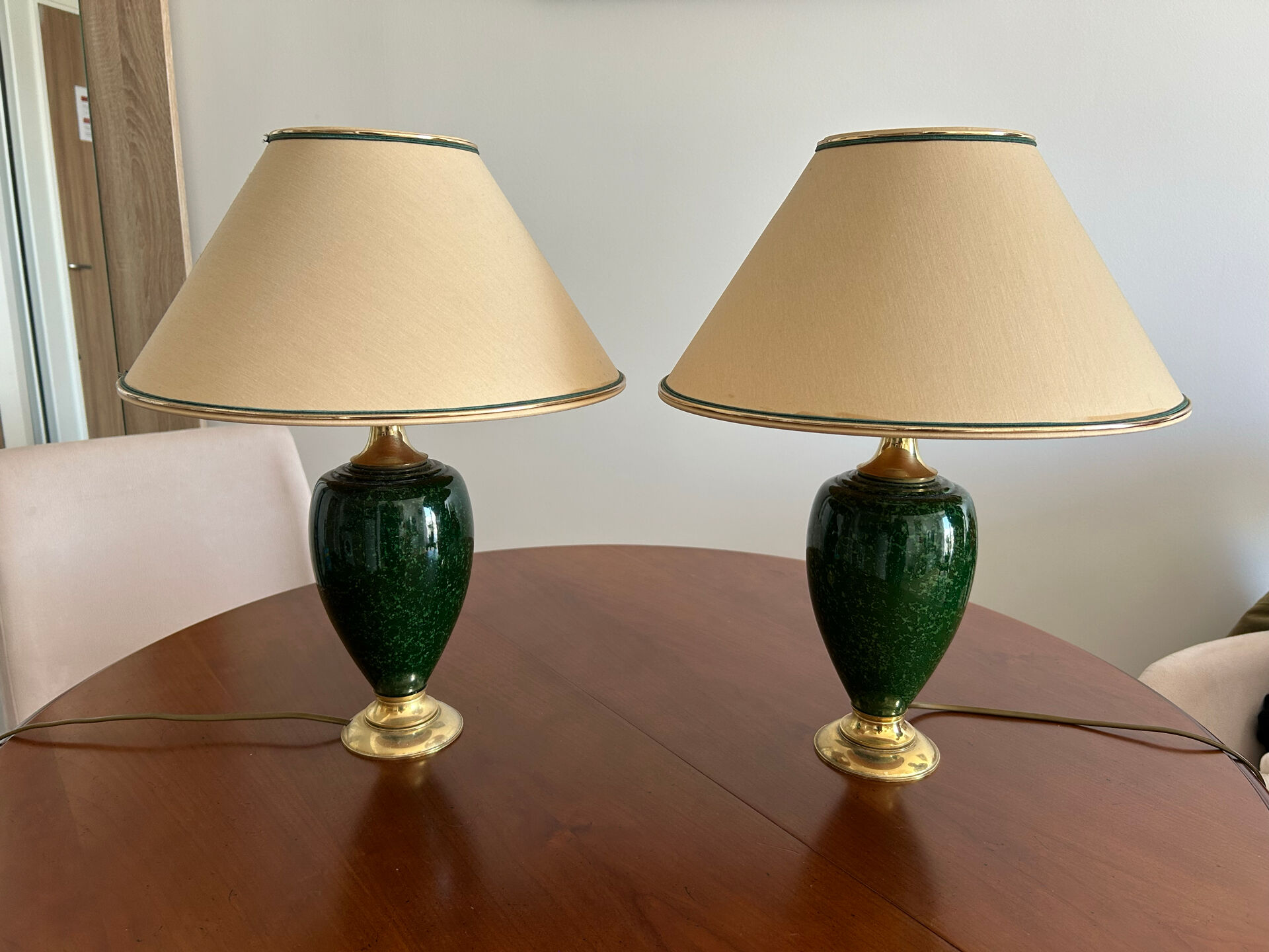 Paire de lampes de table vintage