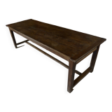 Table de ferme rustique en chêne. 2m35