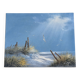 Marine landscape tableau – Dunes and seagulls by the sea – Signed painting