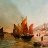 Oil on canvas seaside