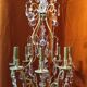 Chandelier crystal stamp cage, eight points of light