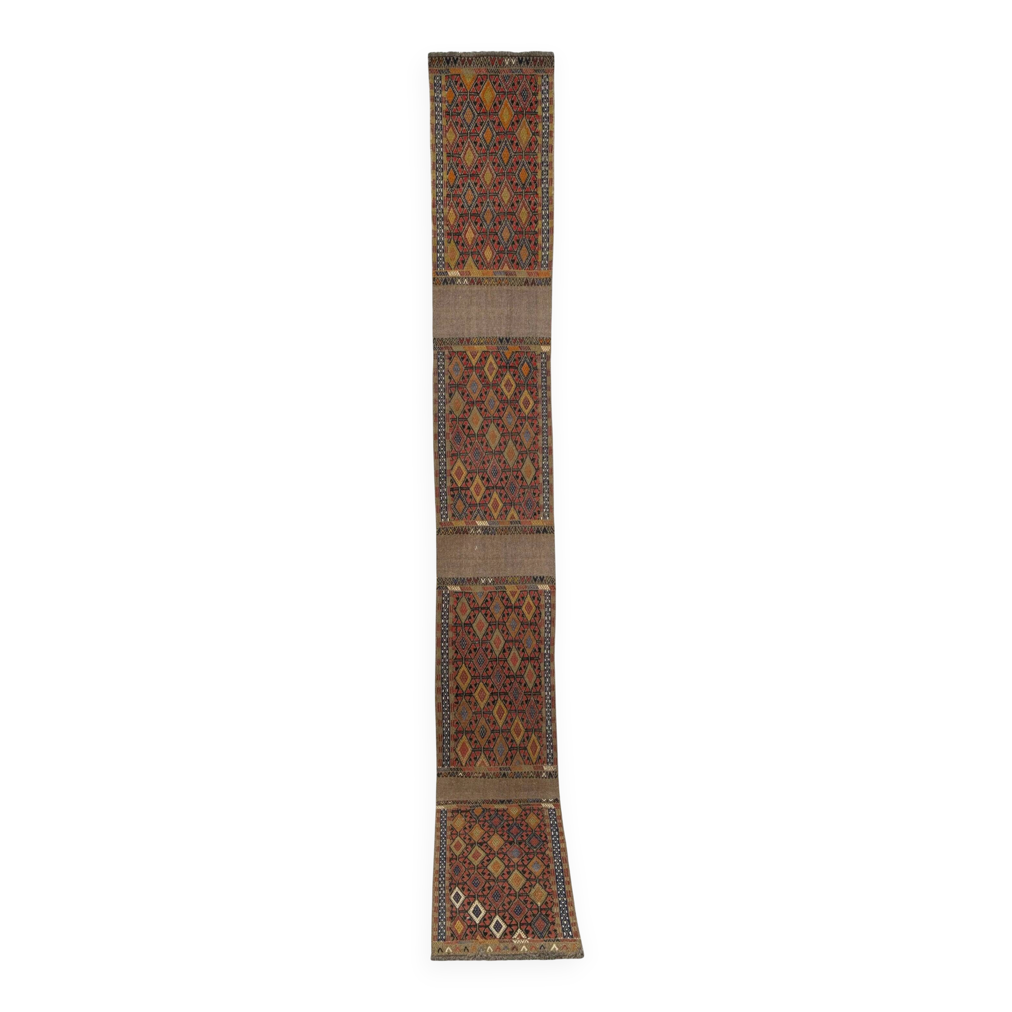 Vintage Turkish hallway rug 54x396 cm