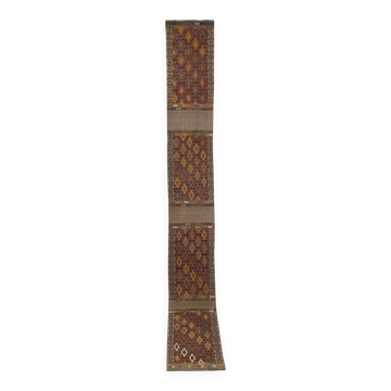 Tapis de couloir turc vintage 54x396 cm