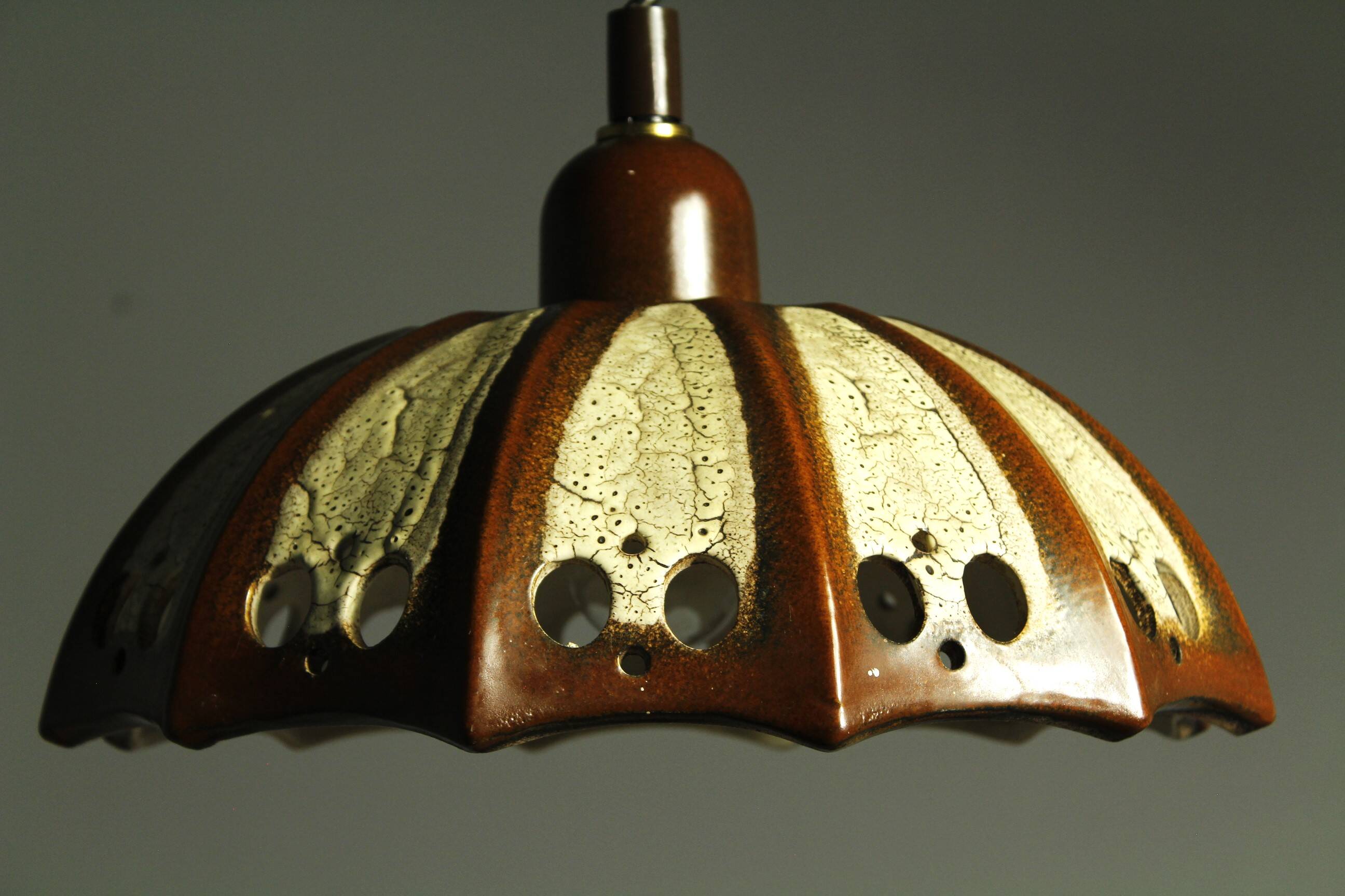 Fat Lava Ceramic Pendant Light from Pan Leuchten, 1970s