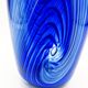 Large Vase R Pierini 1998 Blue White Glass Bubble 31cm 5kg Signed