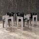Set of 5 modernist dining chairs by Arnold Merckx for Arco / 1980s