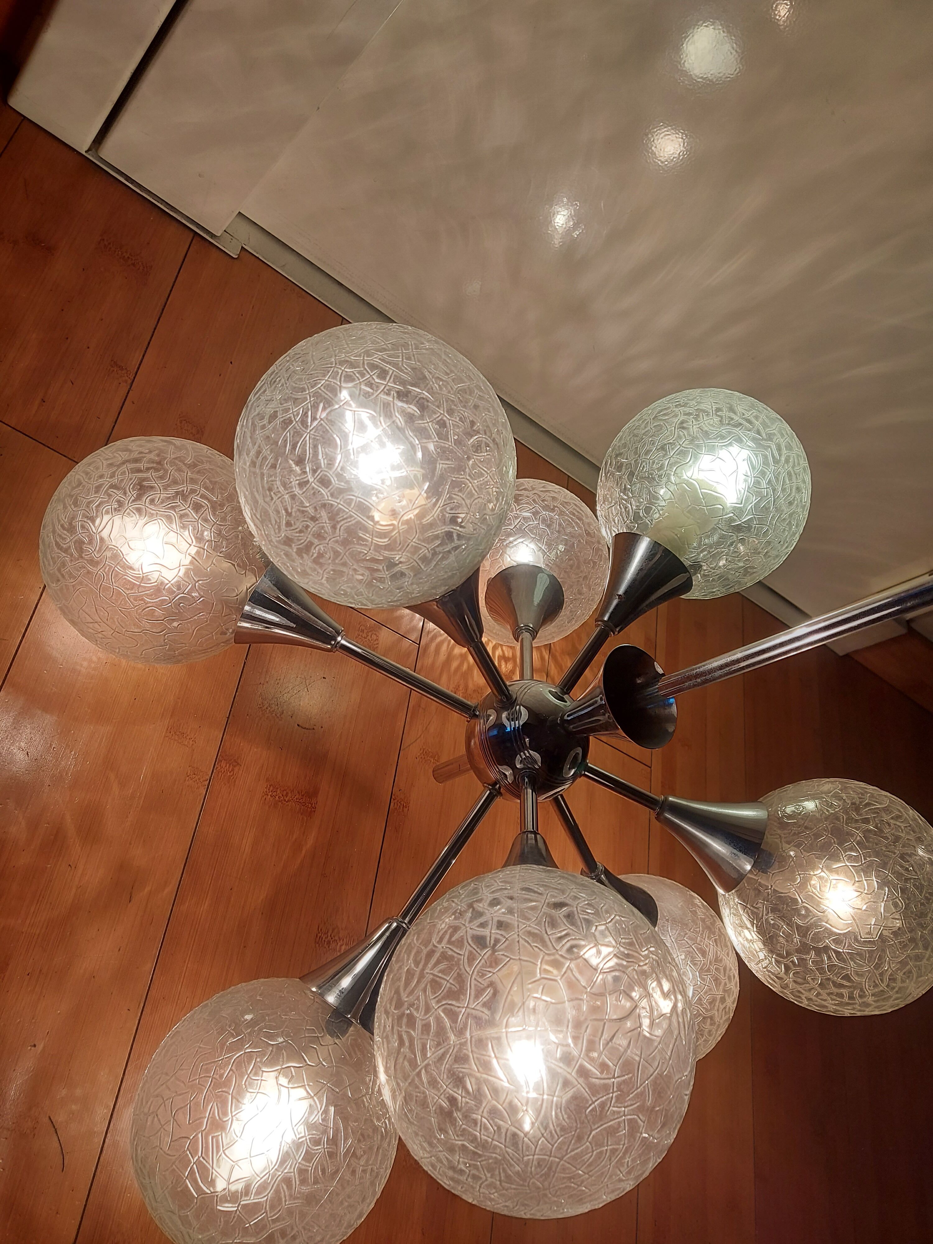 Vintage sputnik chandelier 70'S , 8 lights