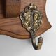 Mid-Century Belgian Oak Wall-Mounted Coat Rack in Bruegel Style