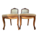 Lot of 2 antique Louis XV style chairs, carved solid wood.