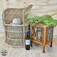 Antique Art Deco (Haagse School) planter with tiles / wood  (Holland)