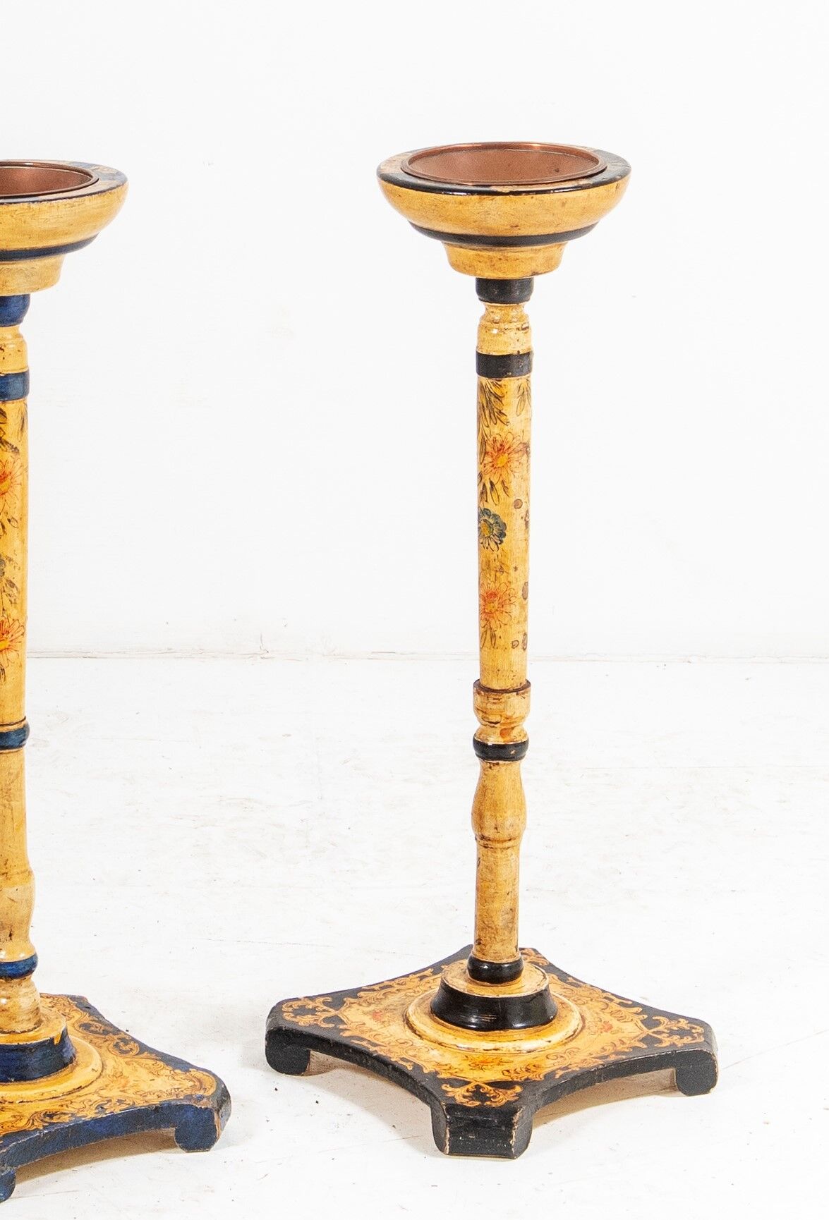 Pair of floor standing ashtrays