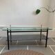 Vintage glass and steel coffee table Years 50