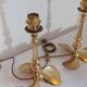 Lot de 2 lampes Hollywood Regency, années 1960/70, en laiton