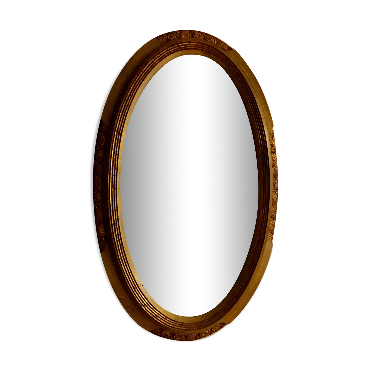 Oval Art Deco mirror 71x44cm