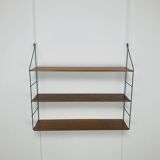 Etagère string, teck et métal, années 60