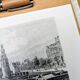 Printed in 1879, Amsterdam, the Kalkmarkt
