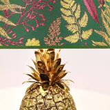 Hollywood Regency pineapple table lamp in brass by Mauro Manetti, Italy, 1970s.