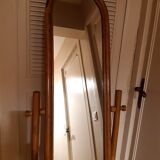 Psyche mirror in rattan 70's 124cm X 24cm
