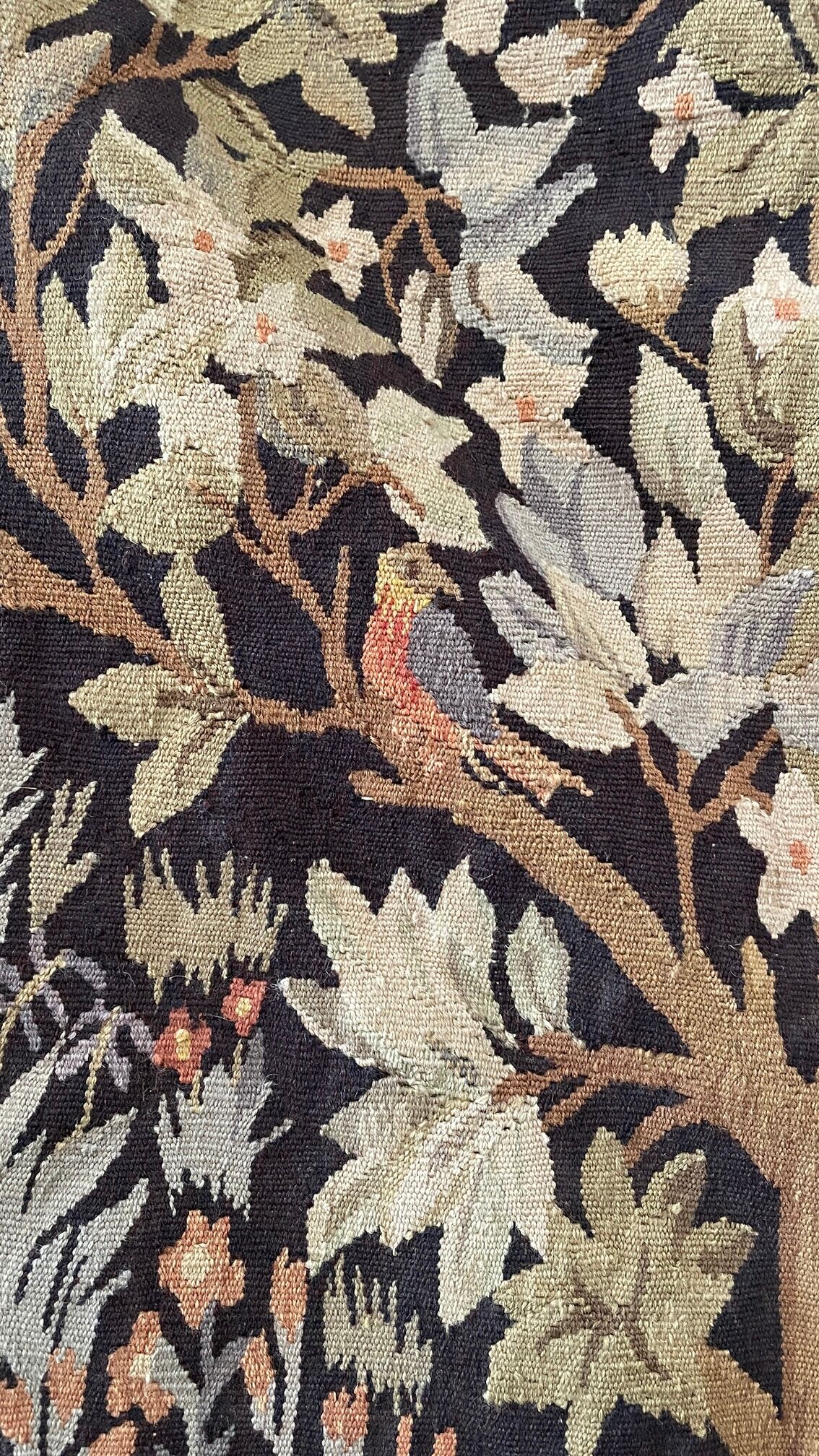 Pair of tapestries style greenery of Aubusson, twentieth century