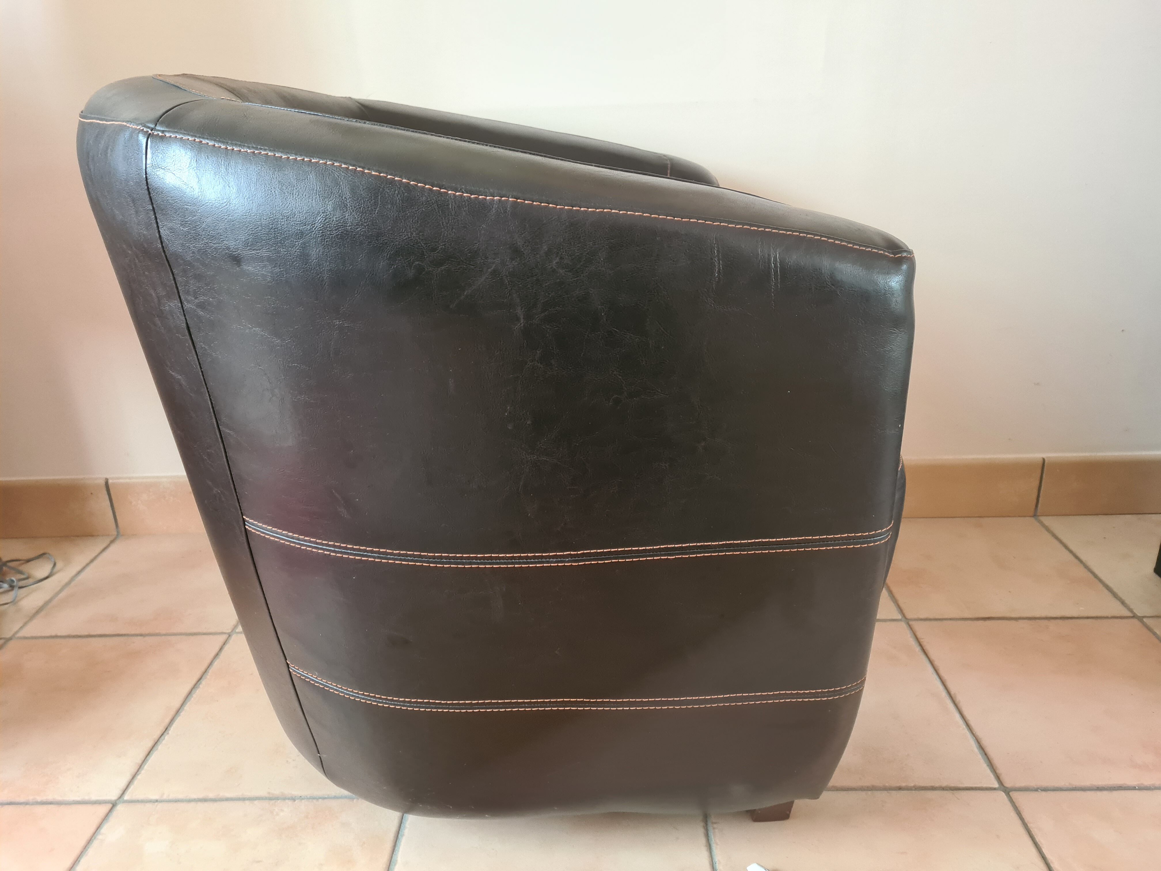 Vintage skai armchair